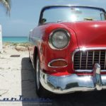 Chevrolet BelAir 1955 - Red - White- classic old car in Cuba
